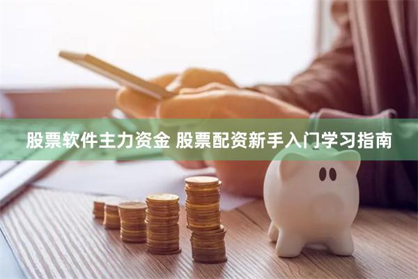 股票软件主力资金 股票配资新手入门学习指南