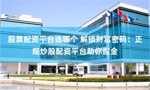 股票配资平台选哪个 解锁财富密码：正规炒股配资平台助你掘金